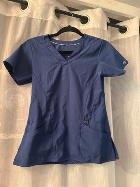 Blue scrub top